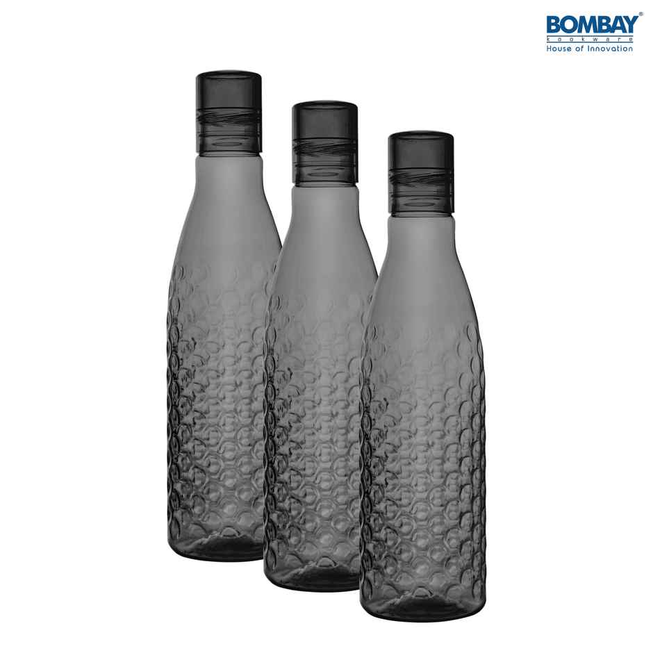 Plastic Leak | Proof BPA-free Food Grade Water Bottle | 1 L Each | Black