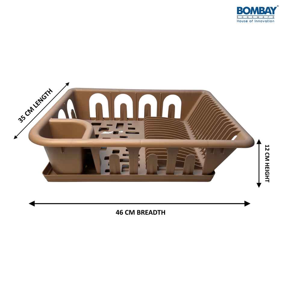Bombay Kookware Utensils Basket Drainer & Dish Drainer Basket for Kitchen | Brown