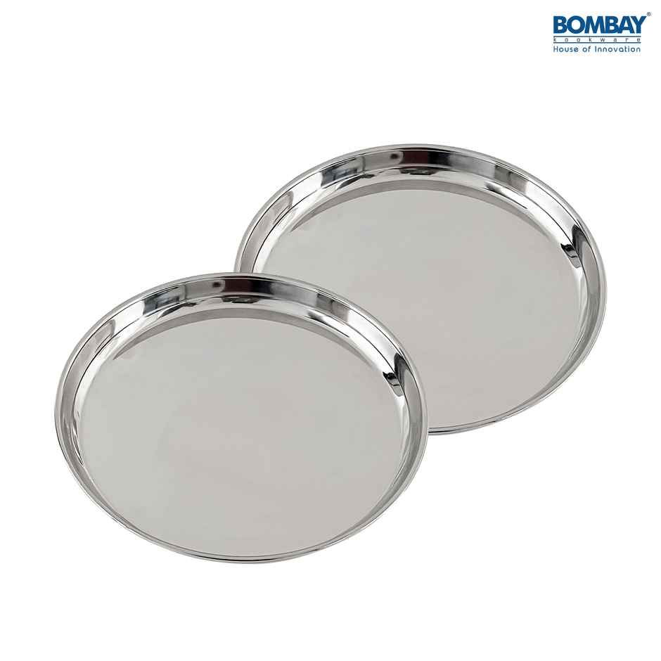 Stainless Steel Thali - Pack of 2