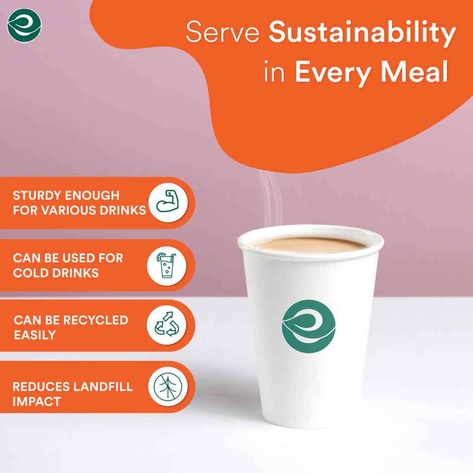 ECO SOUL 250 ml | 25 Count | Disposable Cup/Glass Combo