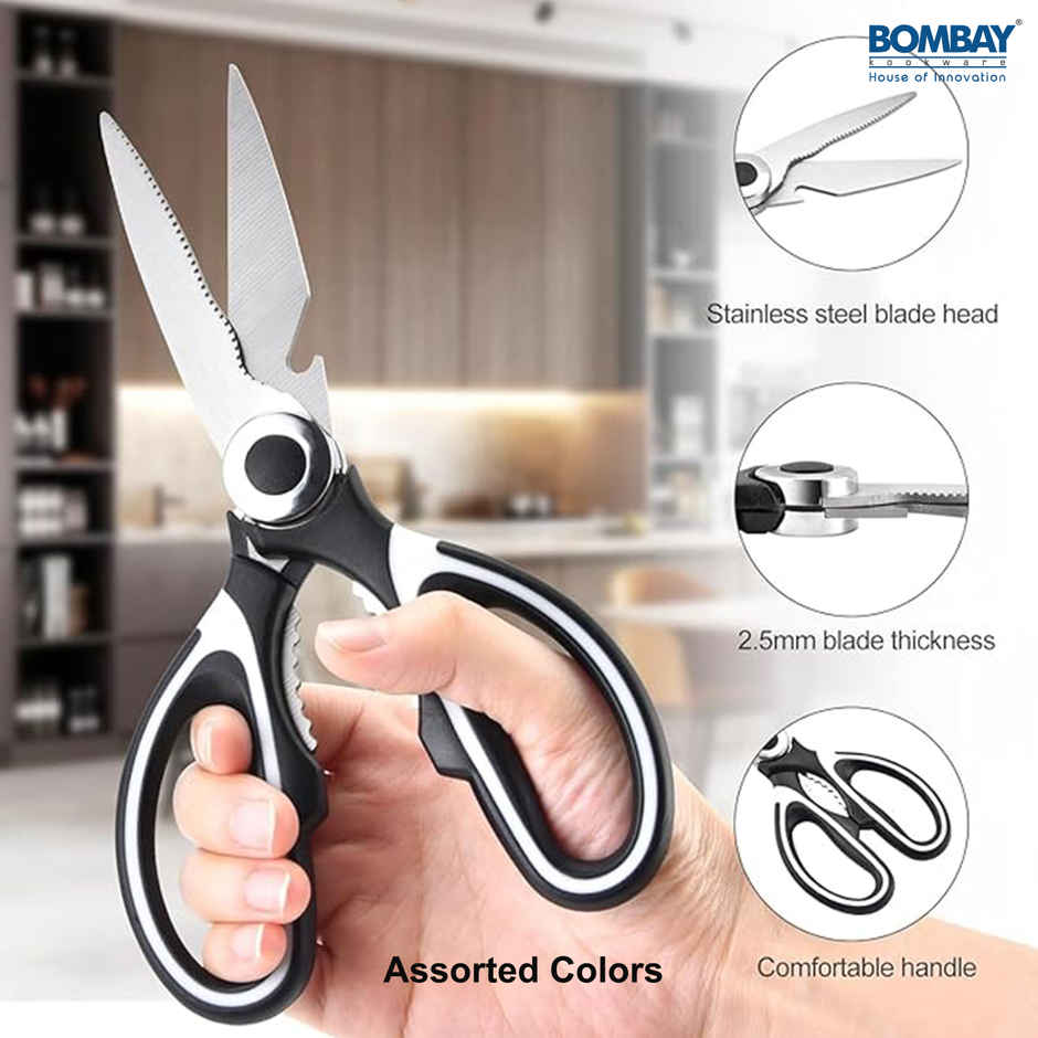 Kitchen Scissor for General Use | Stainless Steel Multi-Function Scissor | Assorted