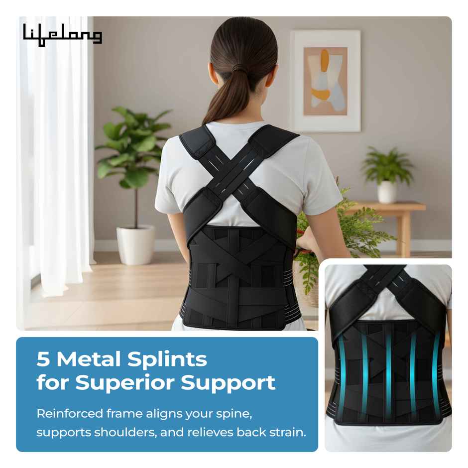 Lifelong Posture Corrector Belt for Men & Women | Free Size