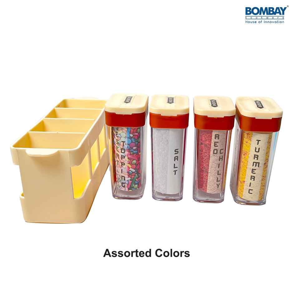 Bombay Kookware Spice and Masala Holder Set with Tray | Assorted