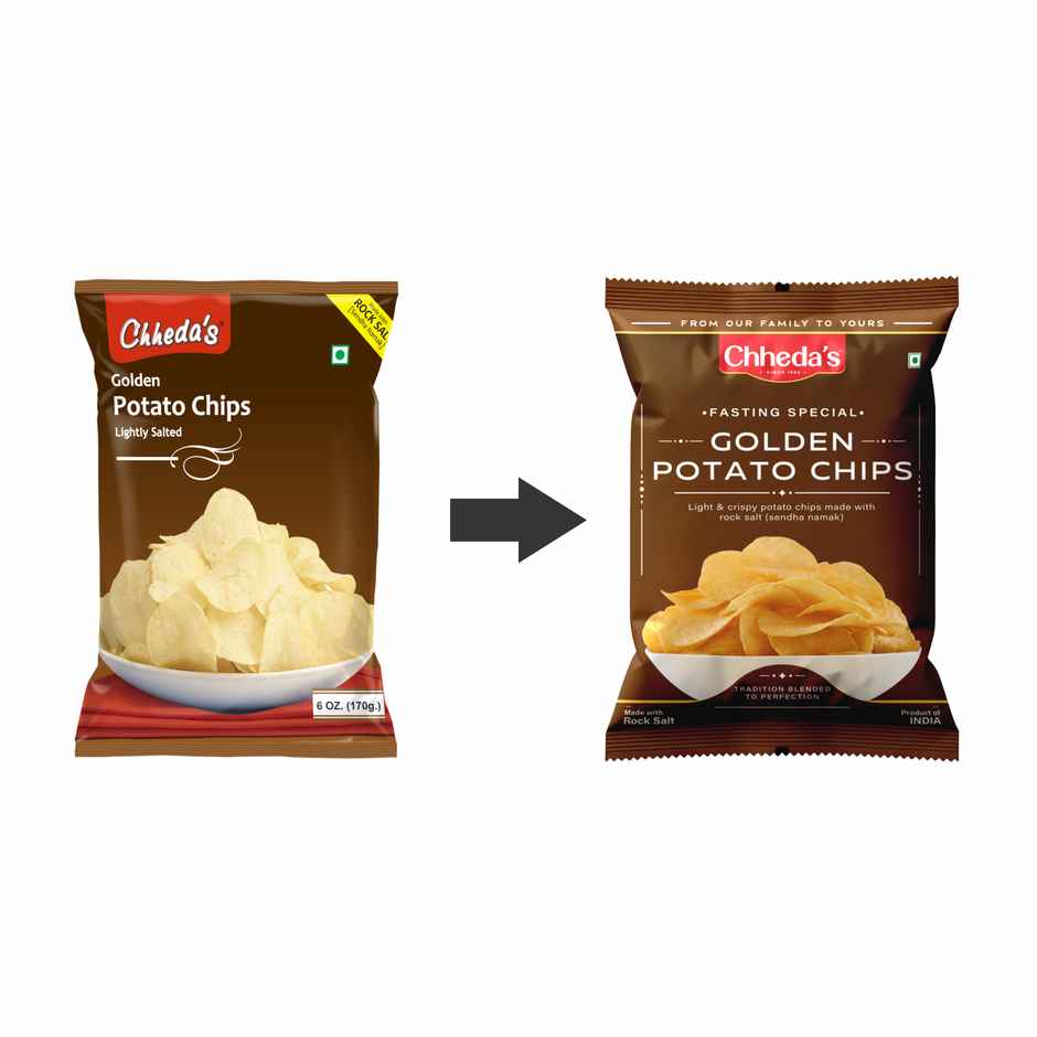 Chheda's Golden Plain Salted Chips | Crispy & Salty