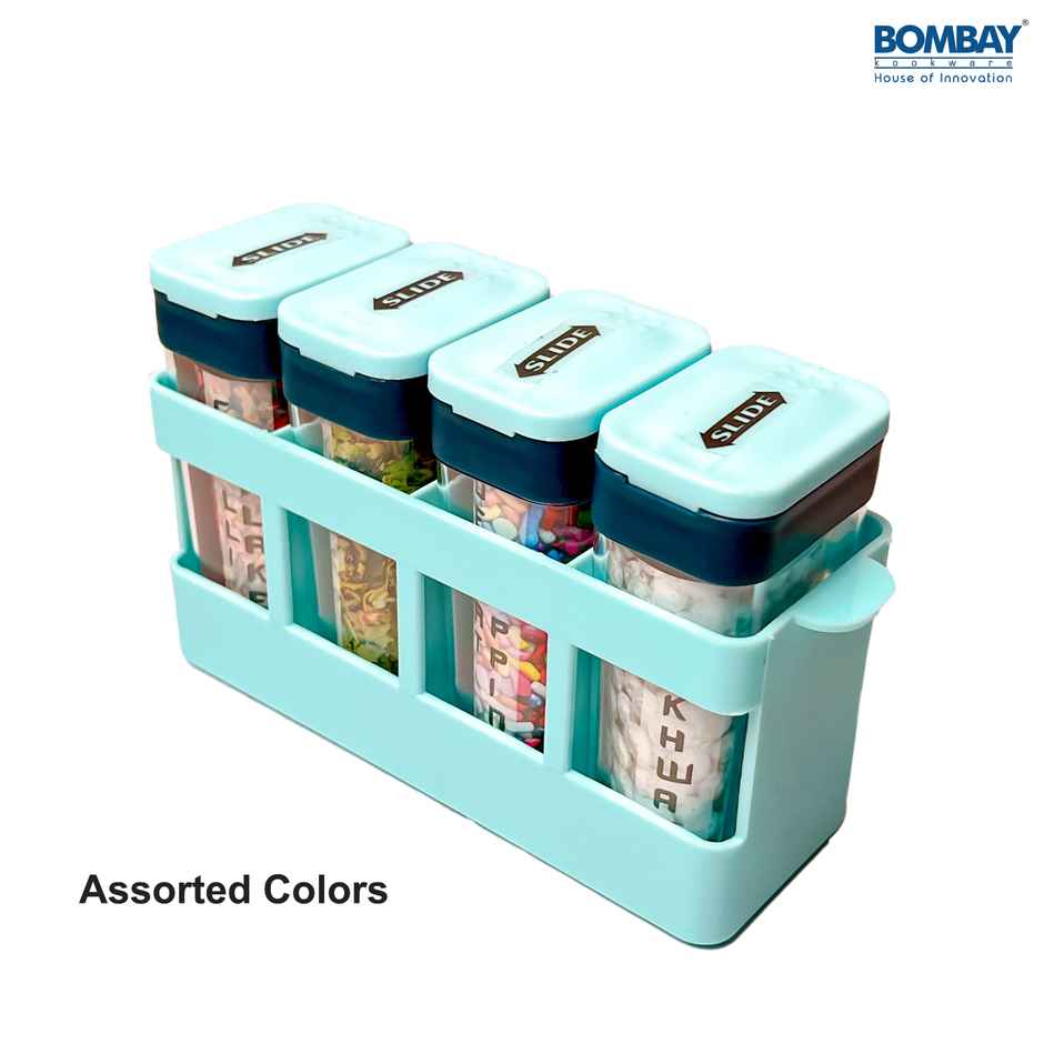 Bombay Kookware Spice and Masala Holder Set with Tray | Assorted