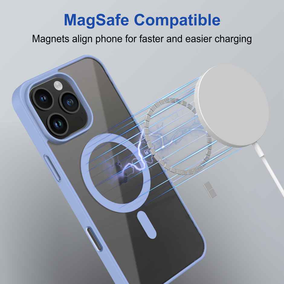 Zapcase Back Cover For Apple Iphone 16 Pro (MagSafe-Sierrablue)