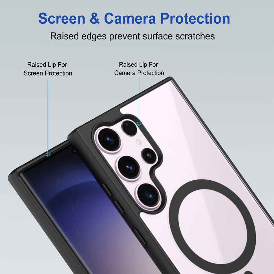 Zapcase Back Cover for Samsung Galaxy S22 Ultra 5G | MagSafe-Black