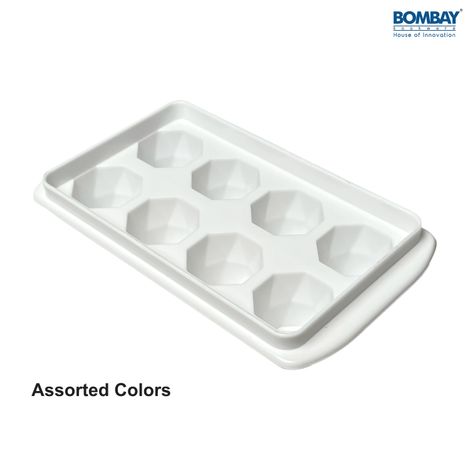 Bombay Kookware Ice Cube tray with Removable lid Plastic | Assorted