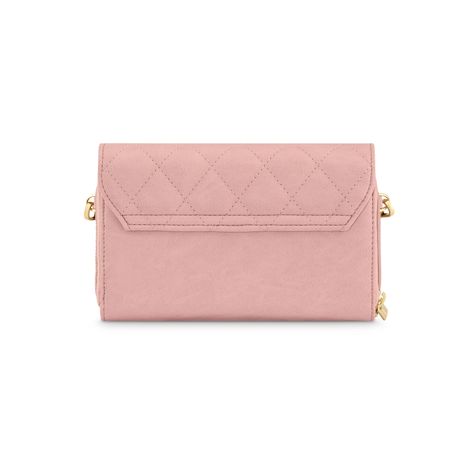 Fastrack Women's Quilted Envelope Clutch | Pink