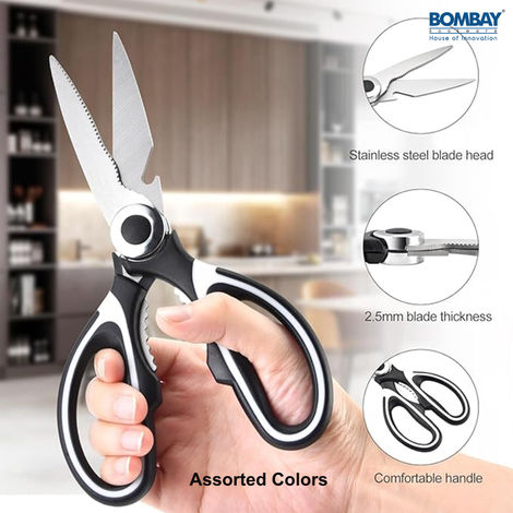 Kitchen Scissor for General Use | Stainless Steel Multi-Function Scissor | Assorted