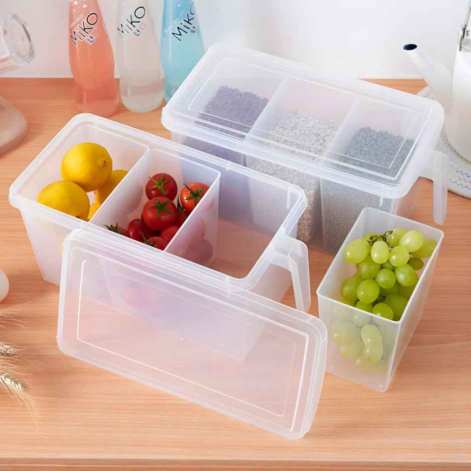 Kuber Industries Set of 8 Fridge Storage Boxes | Transparent Containers for Food & Vegetables