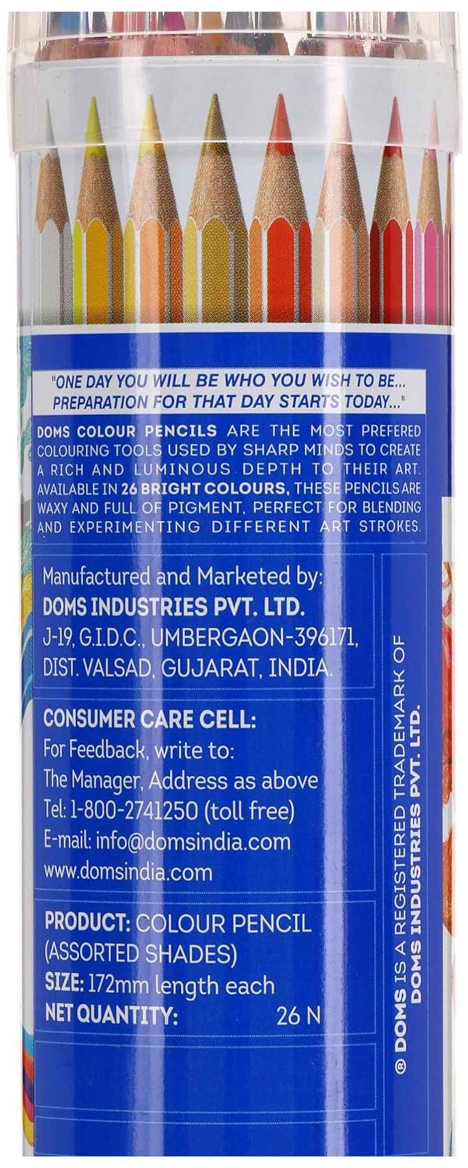 Doms Fsc 24 Round Tin Colour Pencil