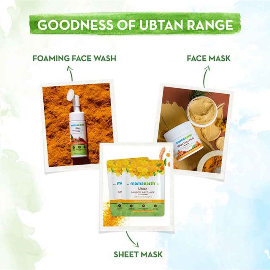 Mamaearth Ubtan Oil-Free Face Moisturizer With Turmeric & Saffron For Skin Brightening