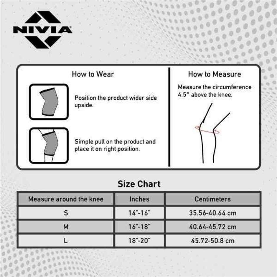 Nivia Knitted Knee Support - Small