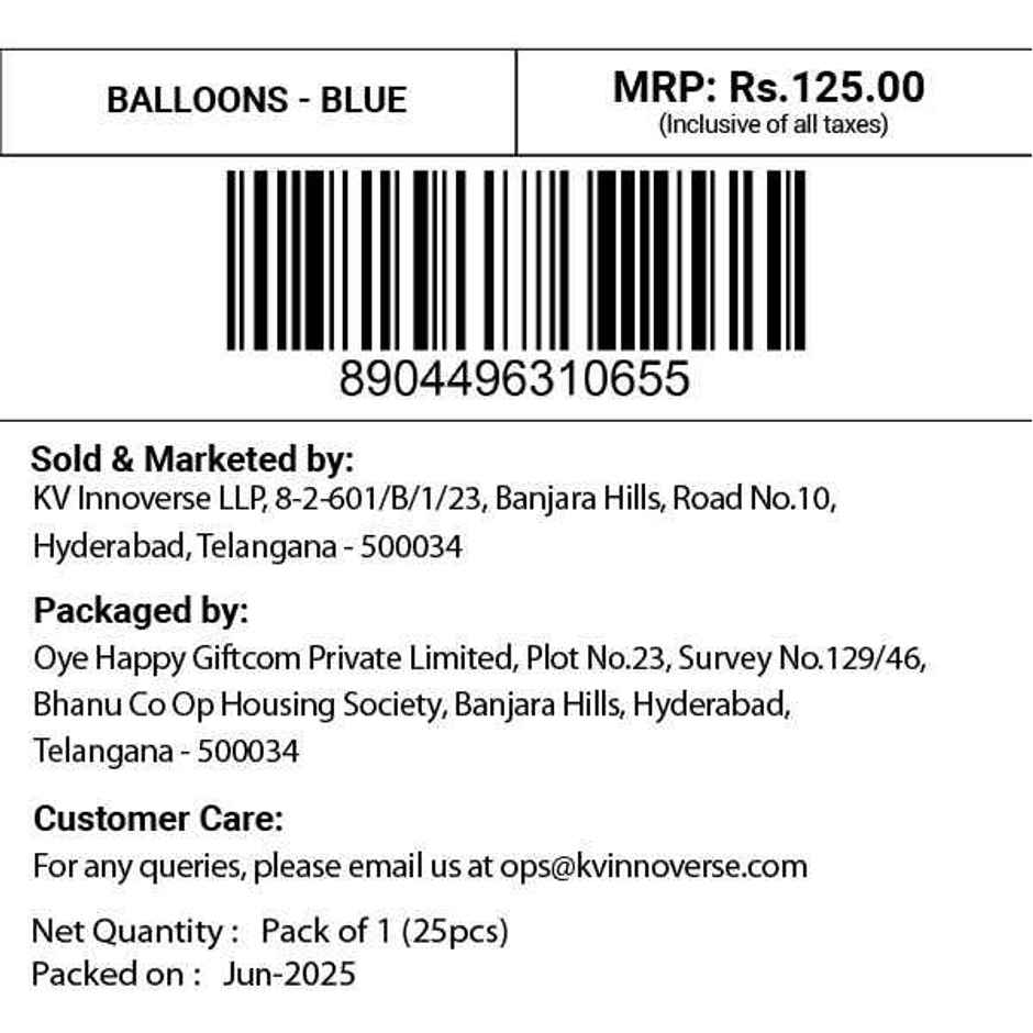 Blue Balloons | Birthday Decoration Party Pack | Latex Party