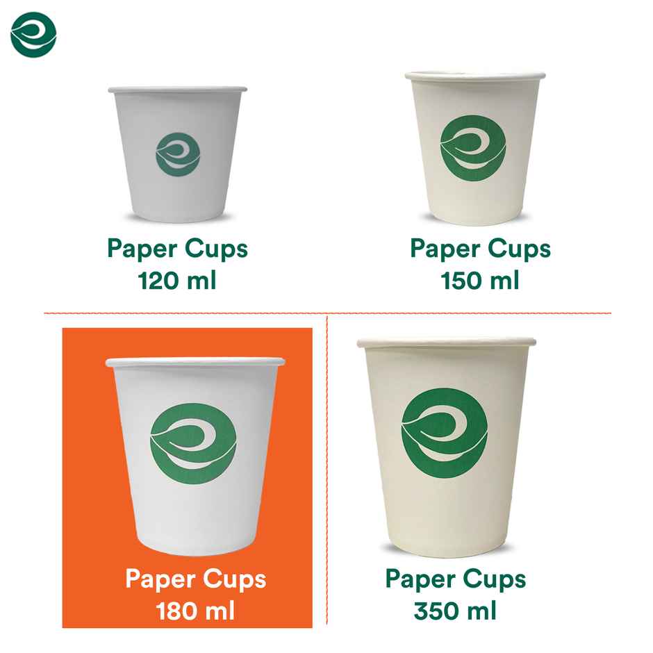 Disposable Cup Glass | 180 ml | 25 Count | Sturdy Eco Friendly | Eco Soul