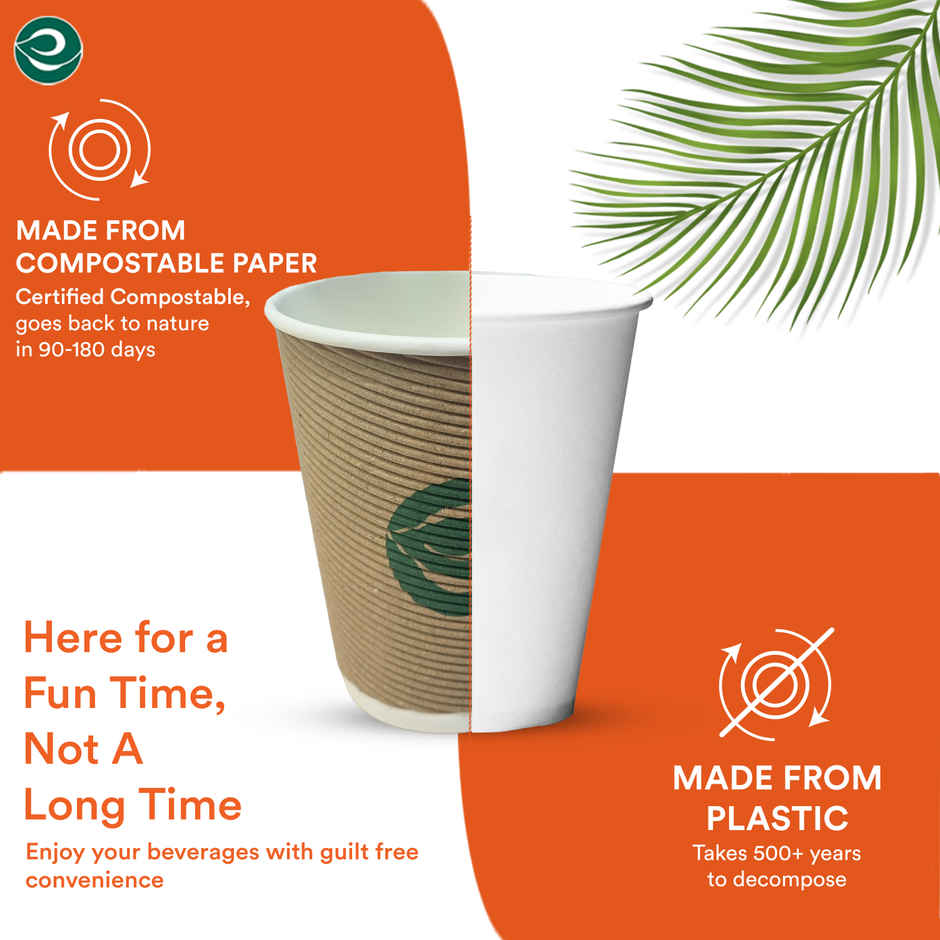 Disposable Cup Glass | 150 ml | 25 Count | Eco Soul