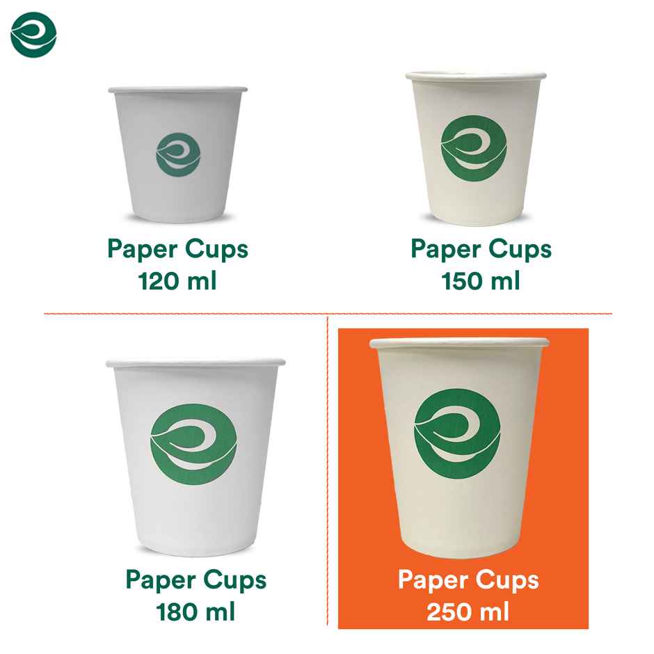 ECO SOUL 250 ml | 25 Count | Disposable Cup/Glass Combo