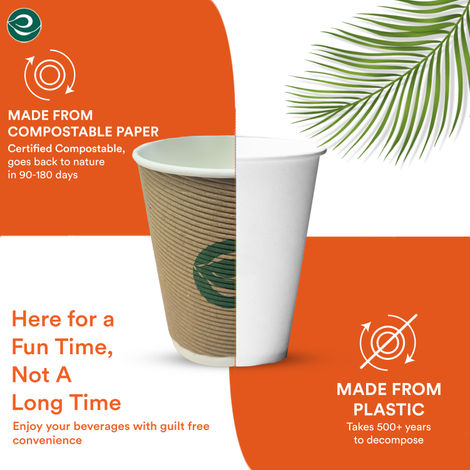 ECO SOUL 150 ml | 25 Count | Disposable Cup/Glass