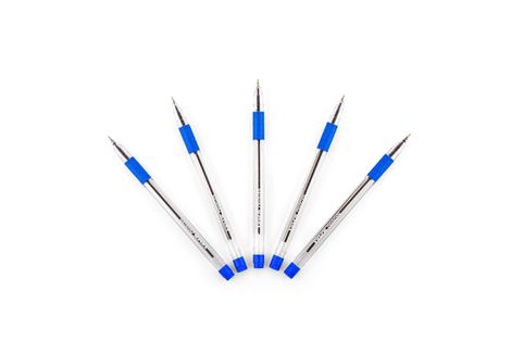 Nataraj Superx Ball Pen, smooth writing, long writing & comfortable grip Blue - Pack of 5