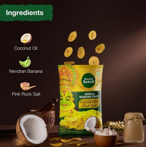 Beyond Snack Kerala Banana Chips - with Coconut Oil & Rock Salt