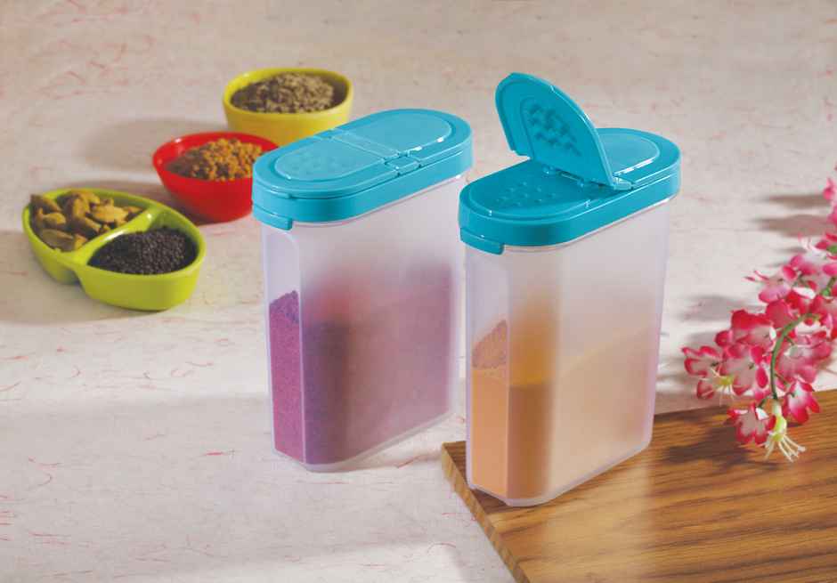 Mastercook Pp 832 Rectangle Salt & Pepper Container 2 Pcs Set 300 ml Each