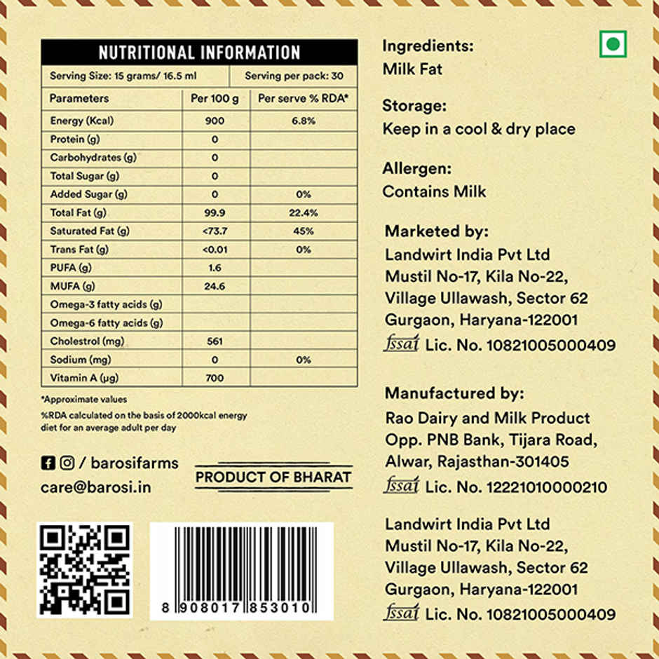 Barosi Cultured Cow Ghee