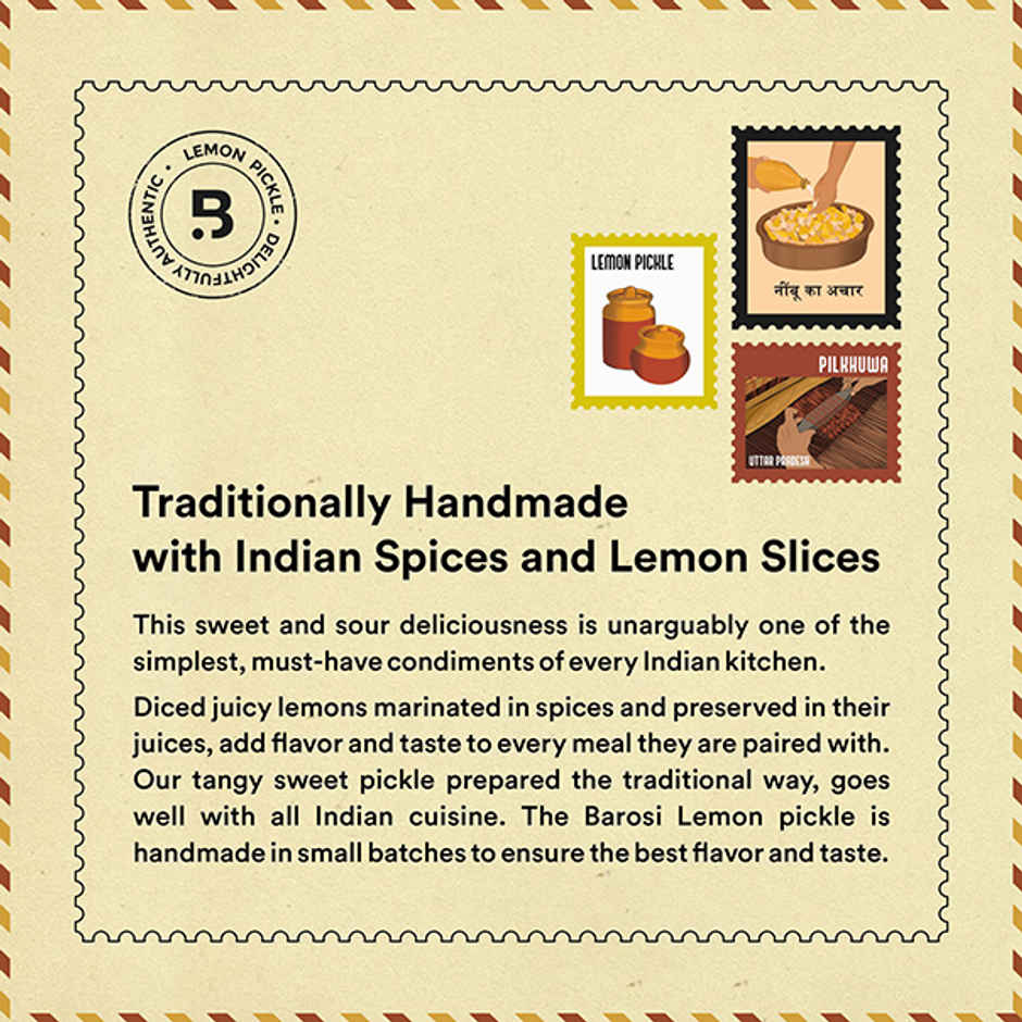 Barosi Lemon Pickle Glass Jar