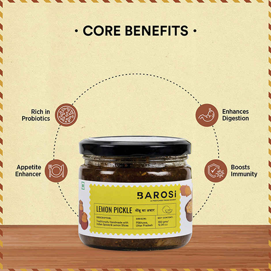 Barosi Lemon Pickle Glass Jar