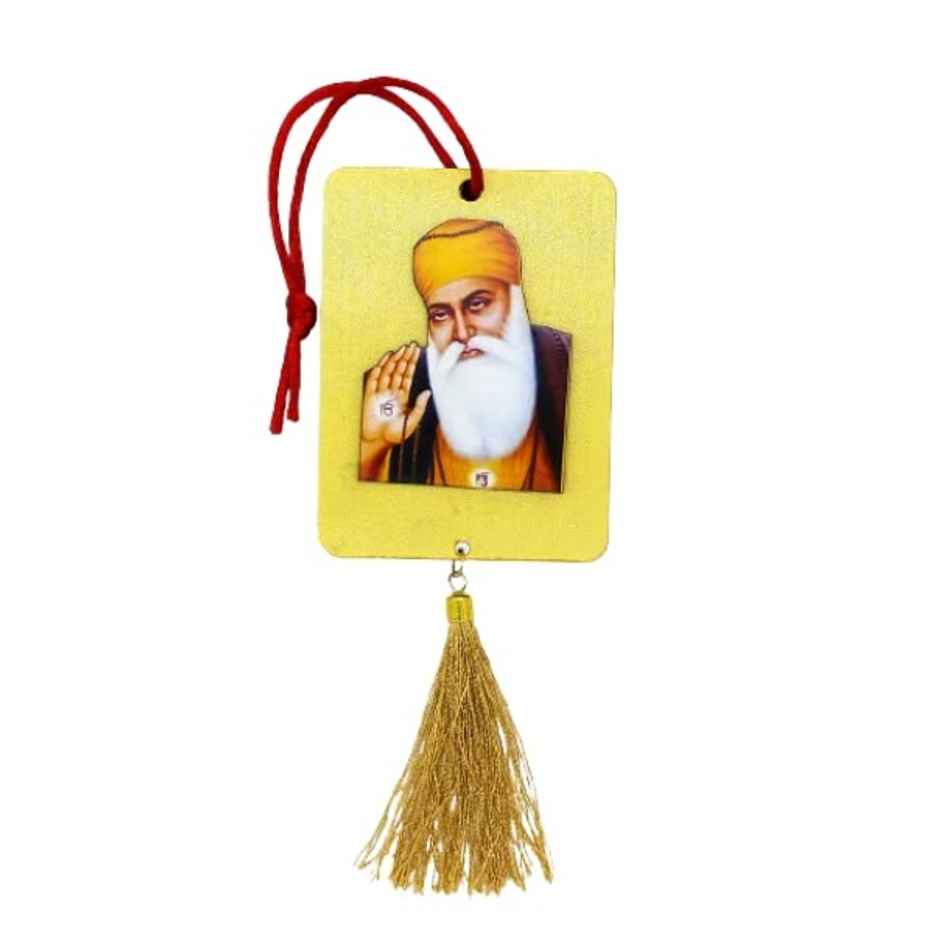 TiyuTrendzz Guru Nanak Dev Ji Photo | Sheet Rear View Mirror Hanging for Car