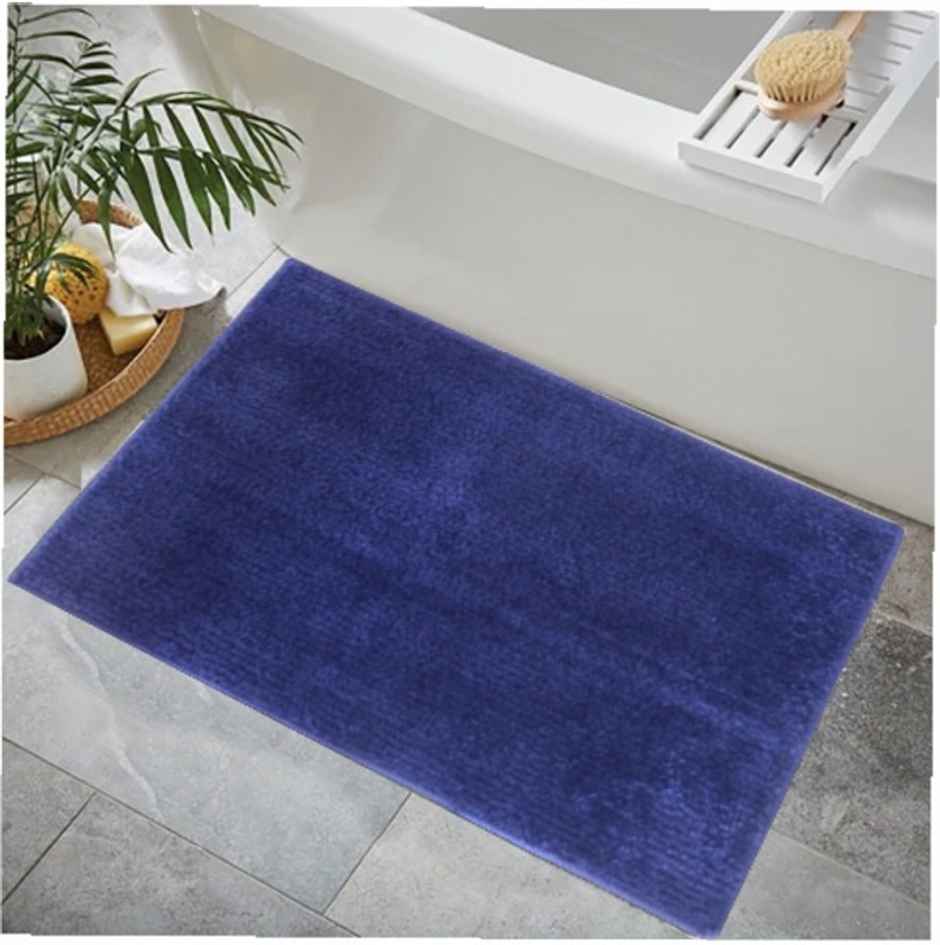 Blue Anti Slip Water Absorbent Bath Mat (58cm x 38cm)