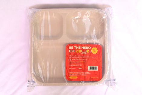 Chuk Eco-friendly Disposable Tray 3 Compartments