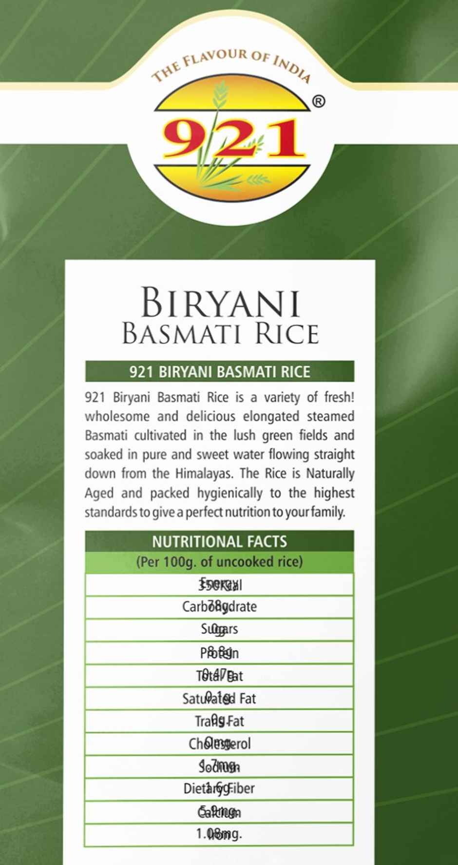 921 Extra Long Grain Biryani Basmati Rice