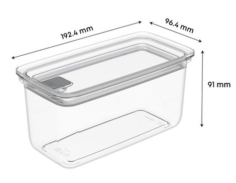 All Time Krisper Airtight Storage Contaner (1000 Ml) (Transparent)