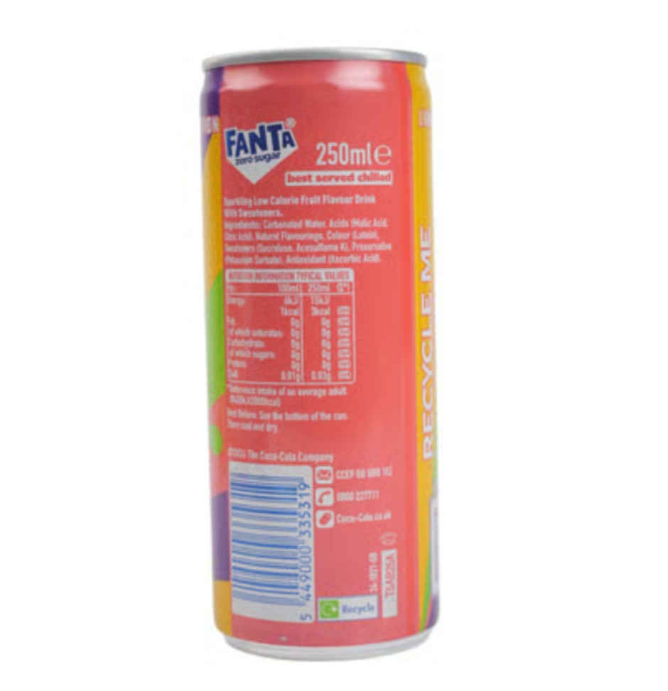 Fanta Tutti Frutti Zero Sugar