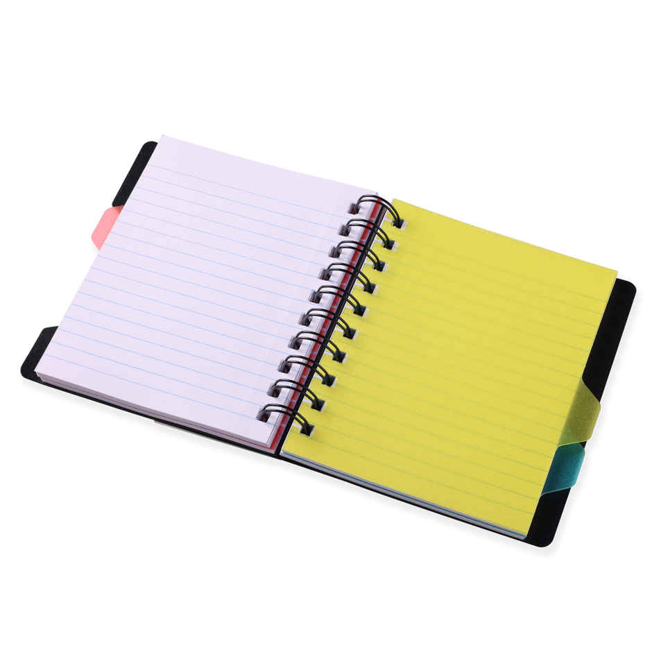 Luxor 4 Subject Pocket Spiral Bound Single Ruled Notebook | A6 10.8 x 14.0 cm, Pages - 240