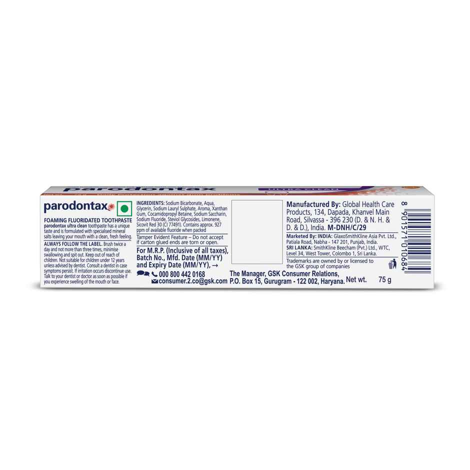 Parodontax Ultra Clean Toothpaste | 4X More Effective at Removing Bacteria