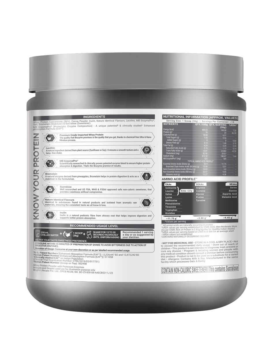 Muscleblaze Biozyme Performance Whey Protein Powder, (Rich Chocolate)