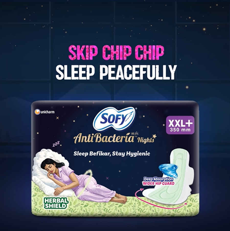 Sofy Women Anti Bacteria Night Sanitary Pads XXL+