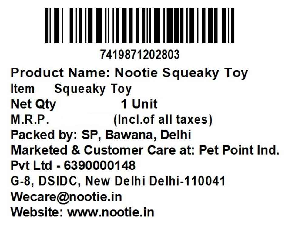 Nootie Squeaky Toy | Multicolour