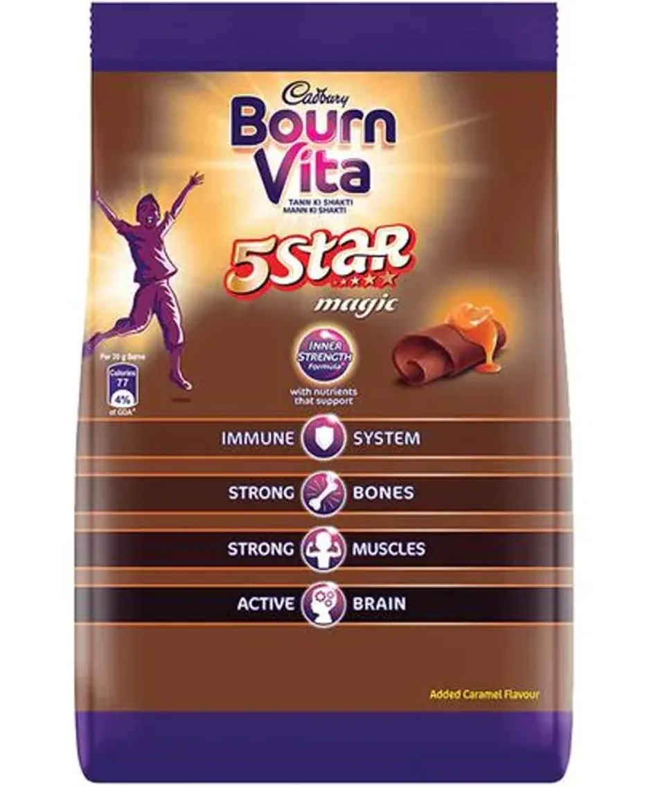 Bournvita Chocolate 5 Star Magic Health Drink Pouch