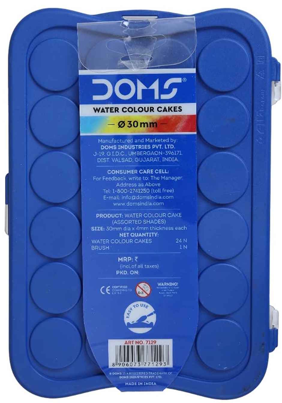 Doms Water Color Cakes 24 Shades (23 Mm)