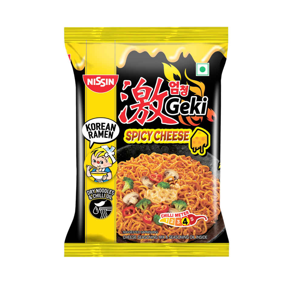 Nissin Geki - Hot and Spicy Korean Cheese Flavoured Ramen Instant Noodles Combo