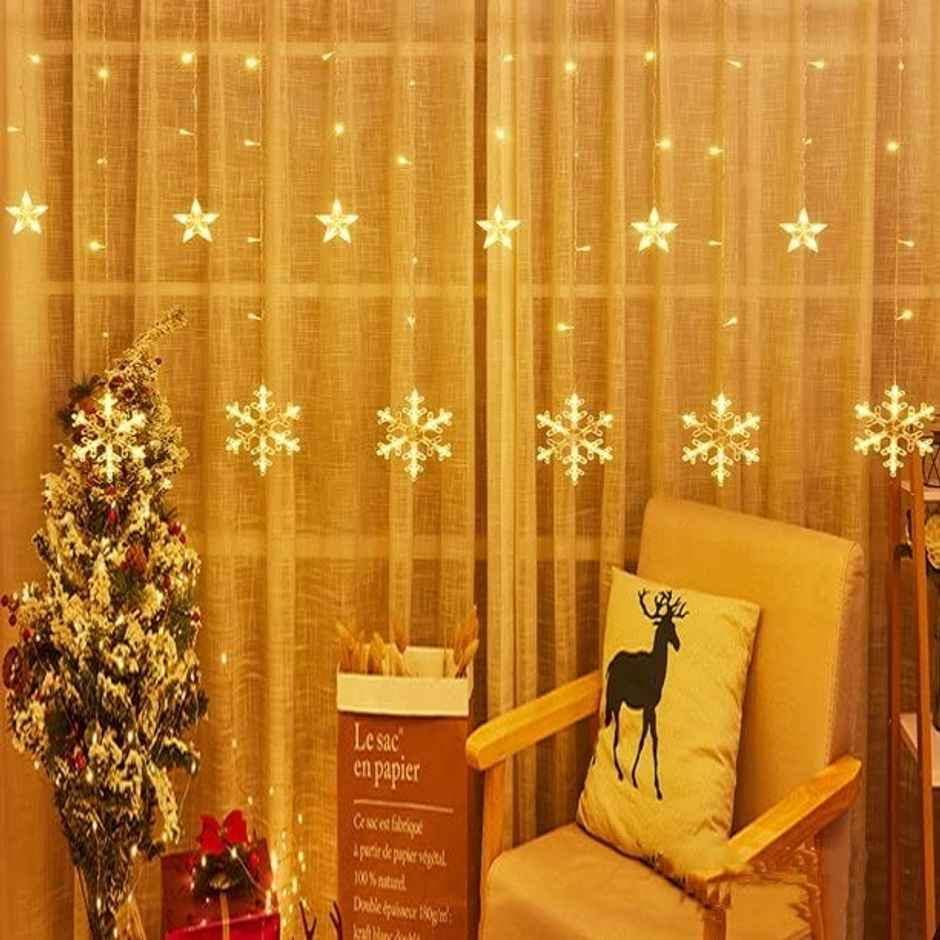 Quace Star Snowflake Curtain Light
