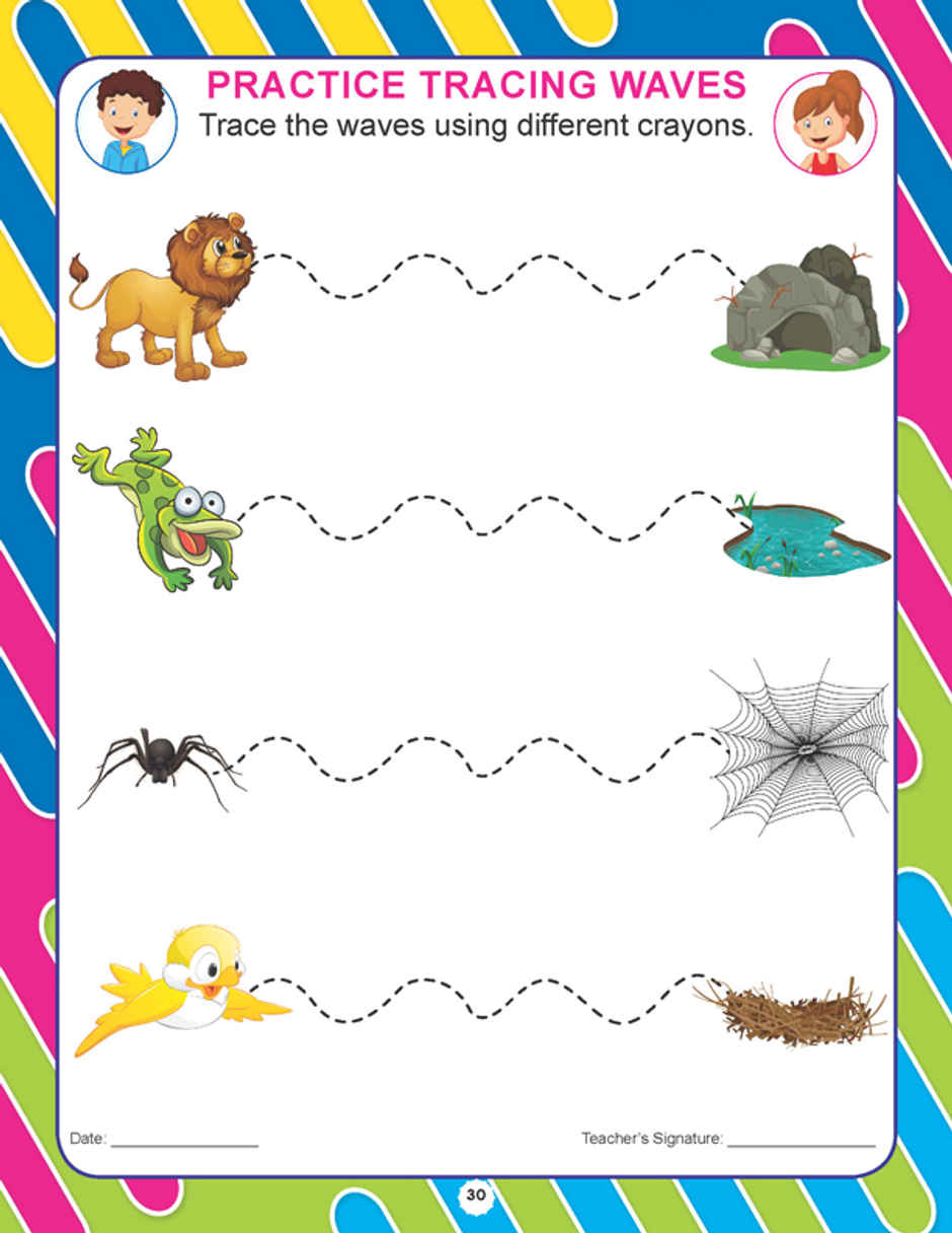 Dreamland Pre Nursery Pattern Writing Book for Kids | Age 2 to 5 Years