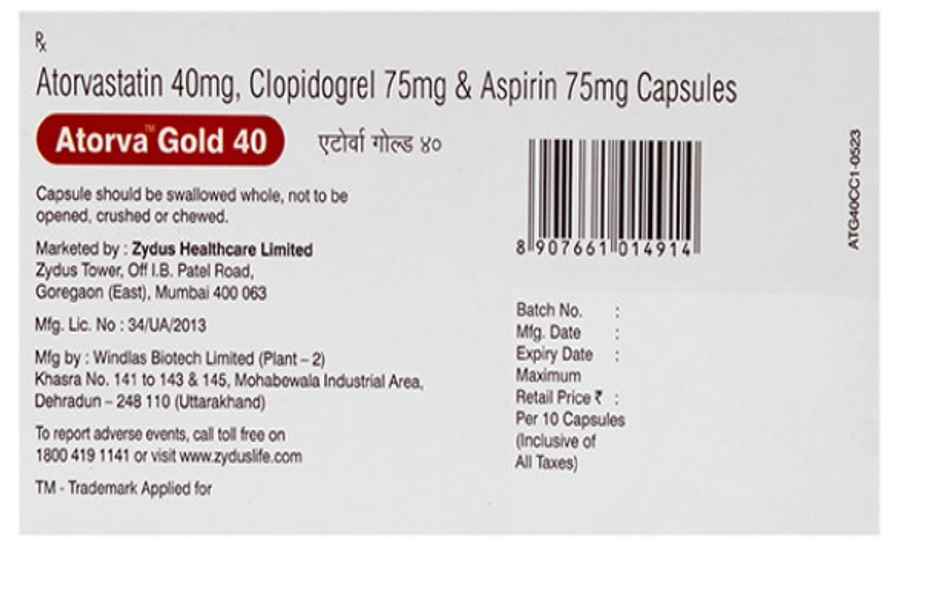 Atorva Gold 40 Capsule