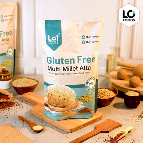 Lo Foods Gluten Free Flour (Jowar Flour, Ragi Flour and Millet atta) - Multigrain Atta