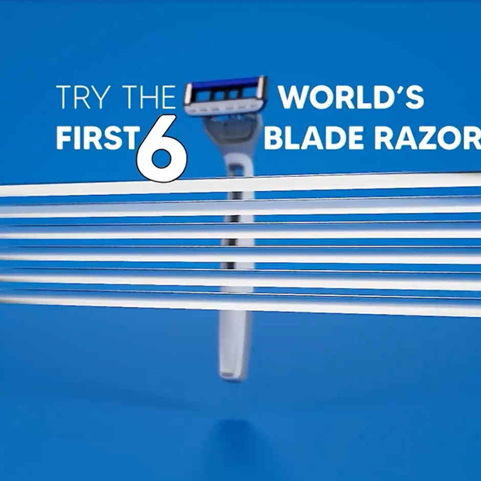 LetsShave Pro 6 Portable Razor for Men | World's First 6-Blade Shaving Razor