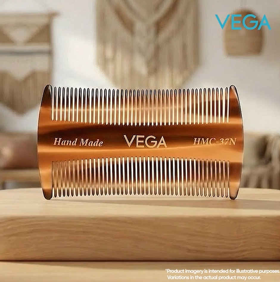 Vega Lice Hair Comb for Lice & Nit Removal Comb | Reusable & Washable | Children & Adults | HMC-37N