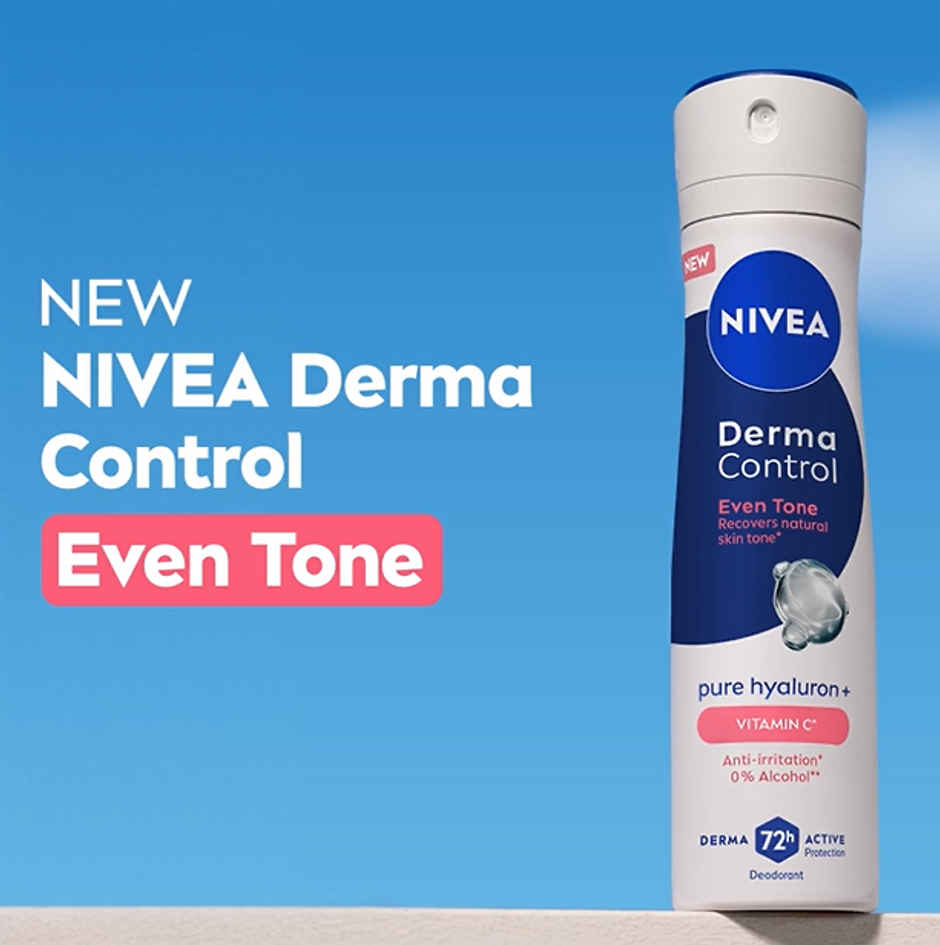 NIVEA Derma Control Eventone Alcohol Pure Hyaluron and VitC Underarm Deo SprayWomen